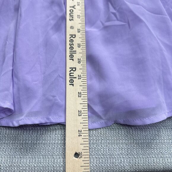 Lilac Babydoll Mini Dress 6 Fairycore‎ Y2K Sweetheart Tie Straps Flowy Purple - Picture 6 of 8